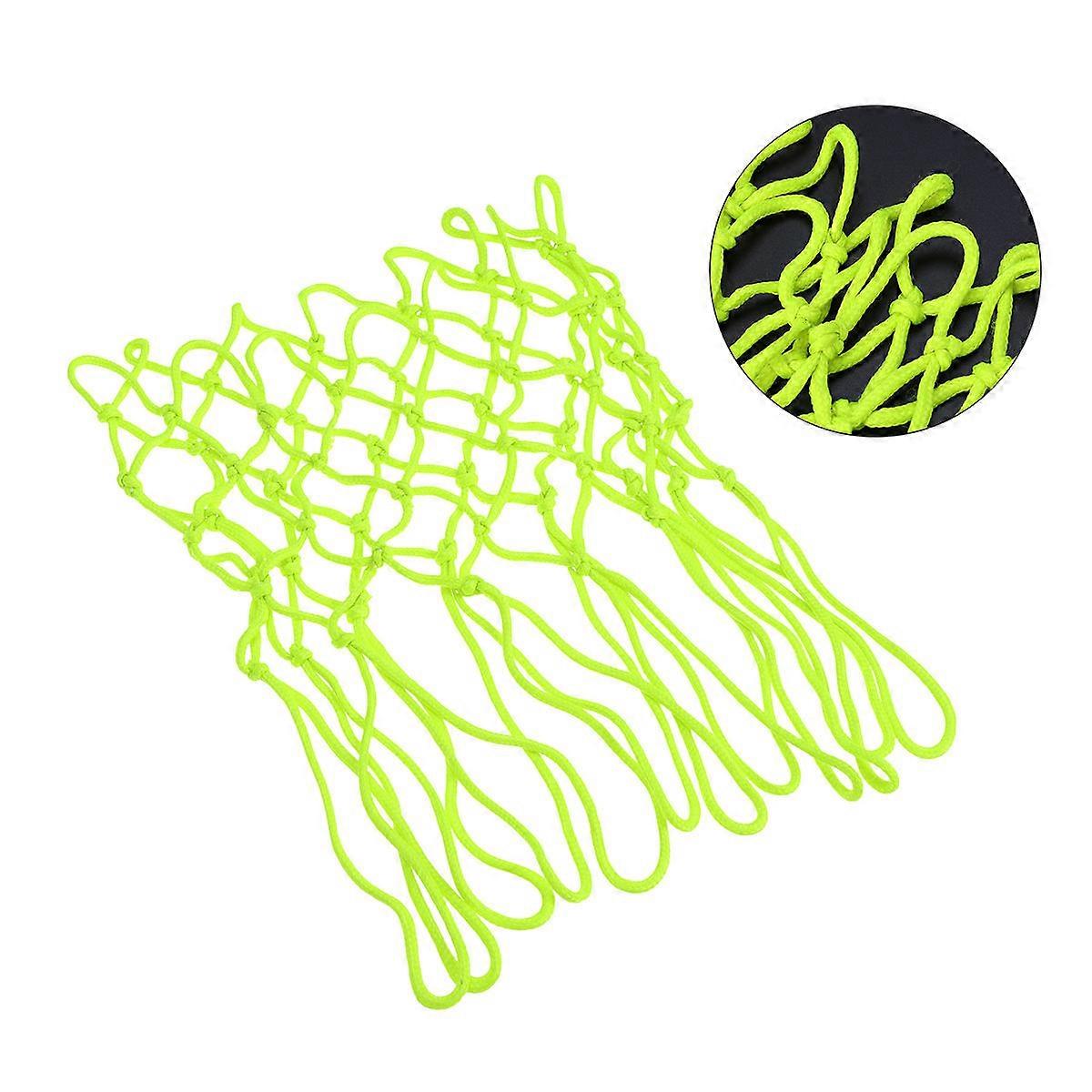 Night Glowing Basketball Net Nylon for Basketball Use 4Pcs Green Heavy Duty Nets