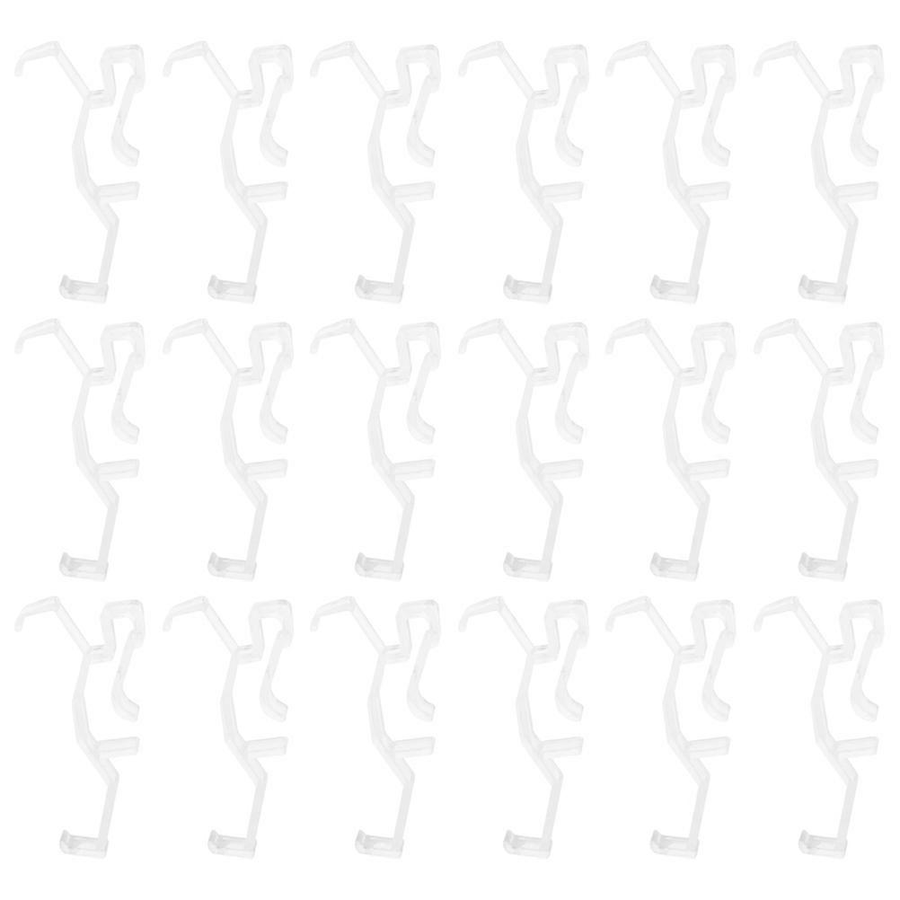 Blind Valance Clips Clear Plastic Retainer Holder for Horizontal Blinds 60Pcs