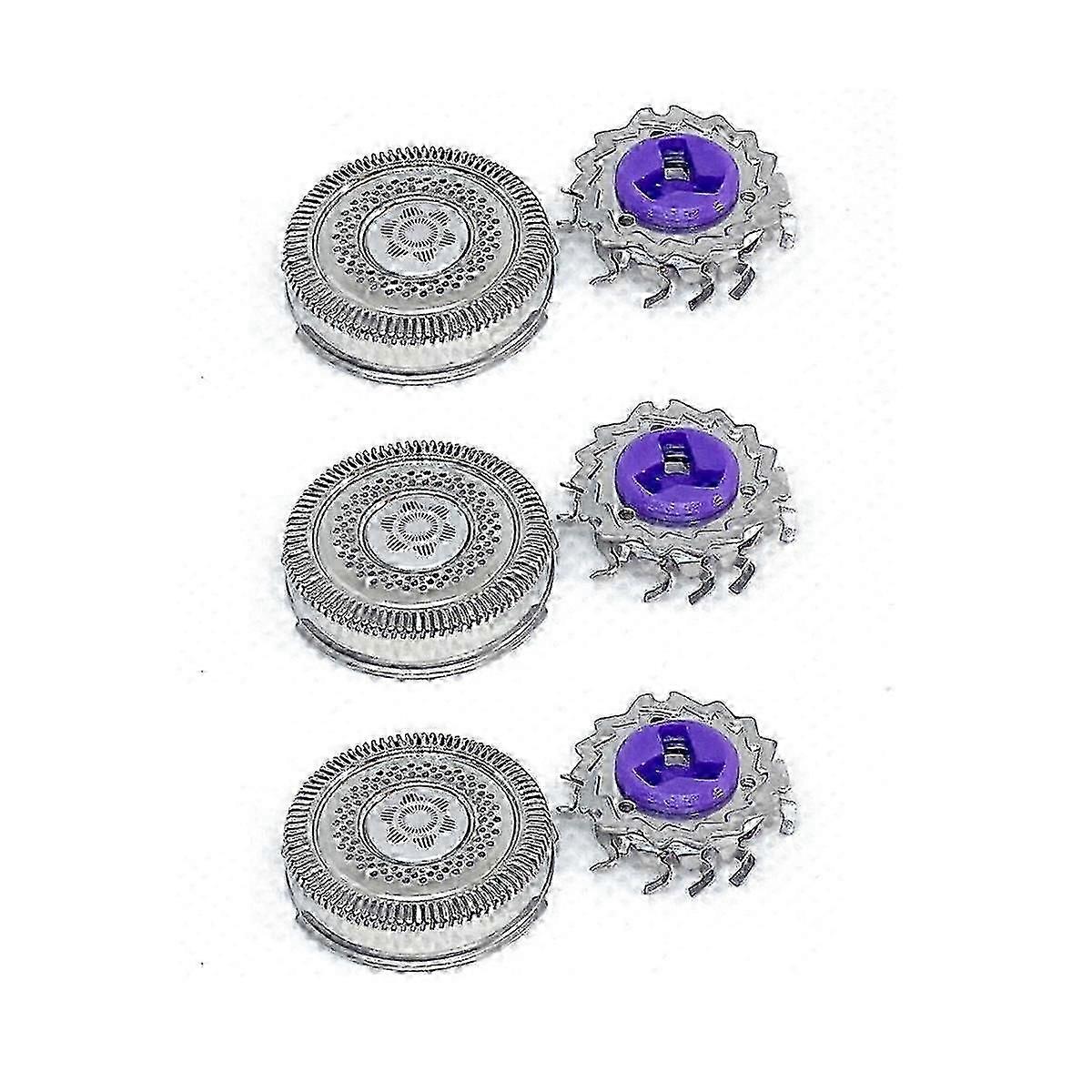 3-Pack Replacement Shaver Blades Compatible with Philips SP9860, SP9863, SP9880, SP9862, SP9861 Models for Smooth Shaving