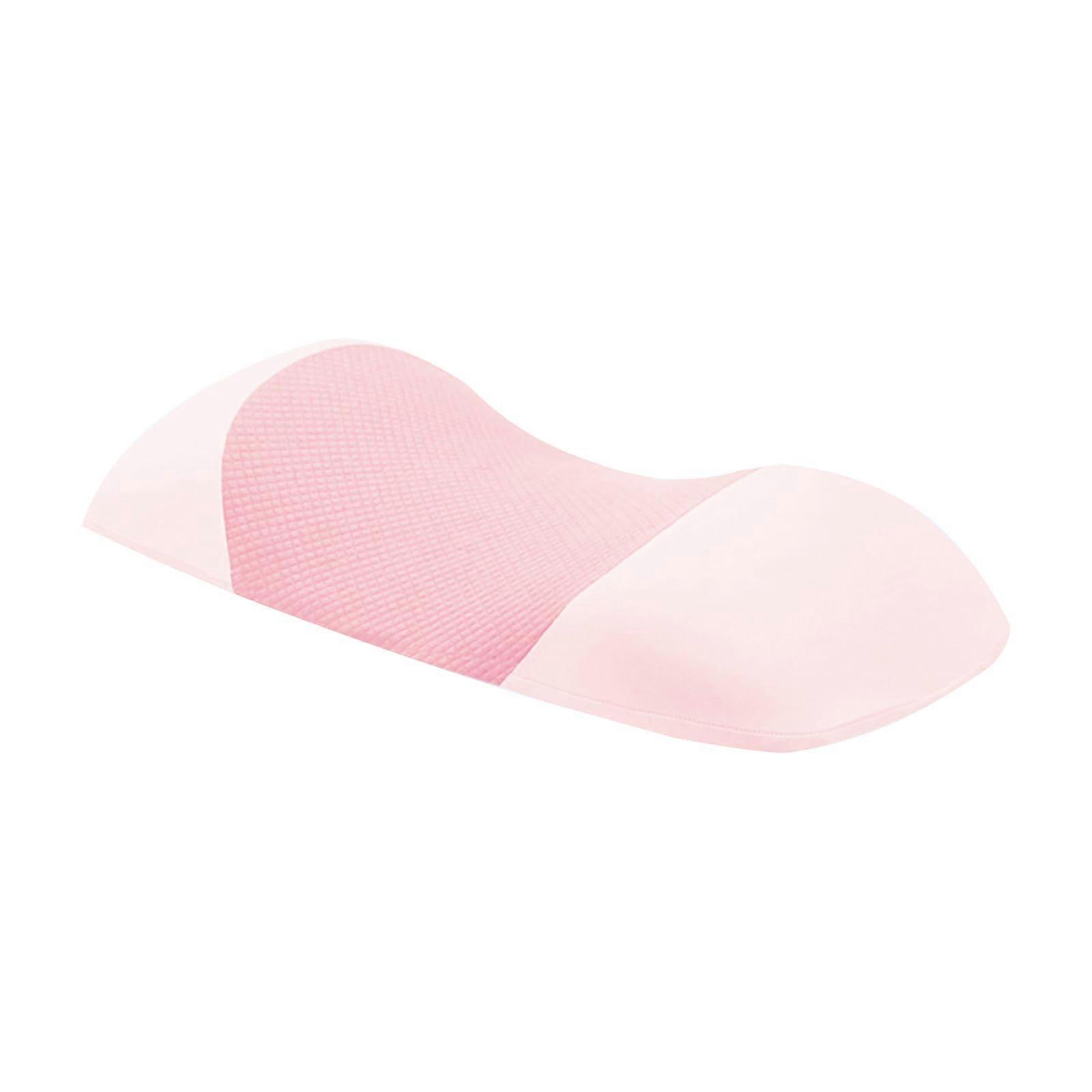 Lumbar Back Support Pillow Memory Foam Peach Pink, Ergonomic Lumbar Cushion for Sleeping and Lower Back Pain Relief