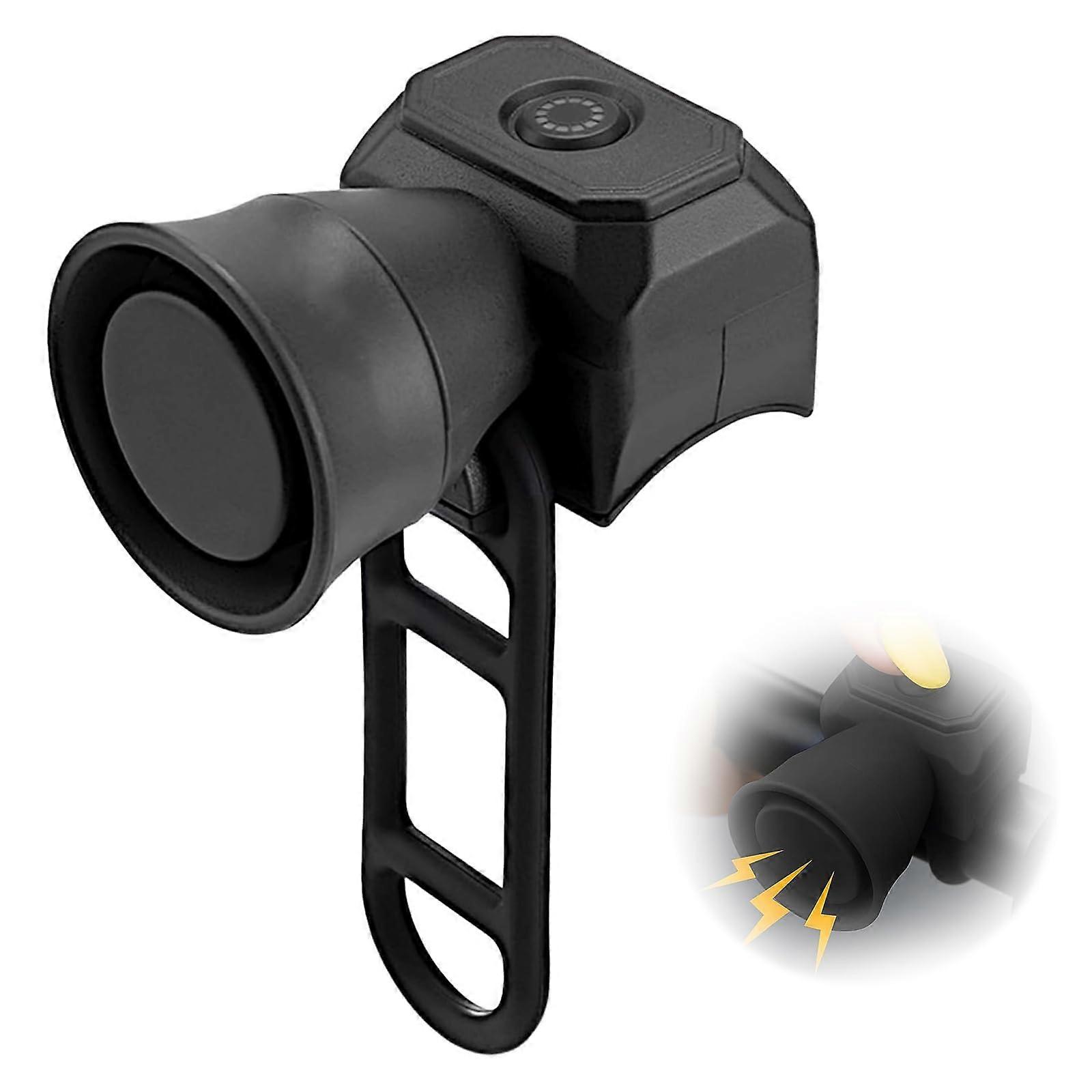 Bike Horn With 5 Sound Modes, Waterproof Handlebar Bell For Mountain Bikes And Racing Bikes, Black