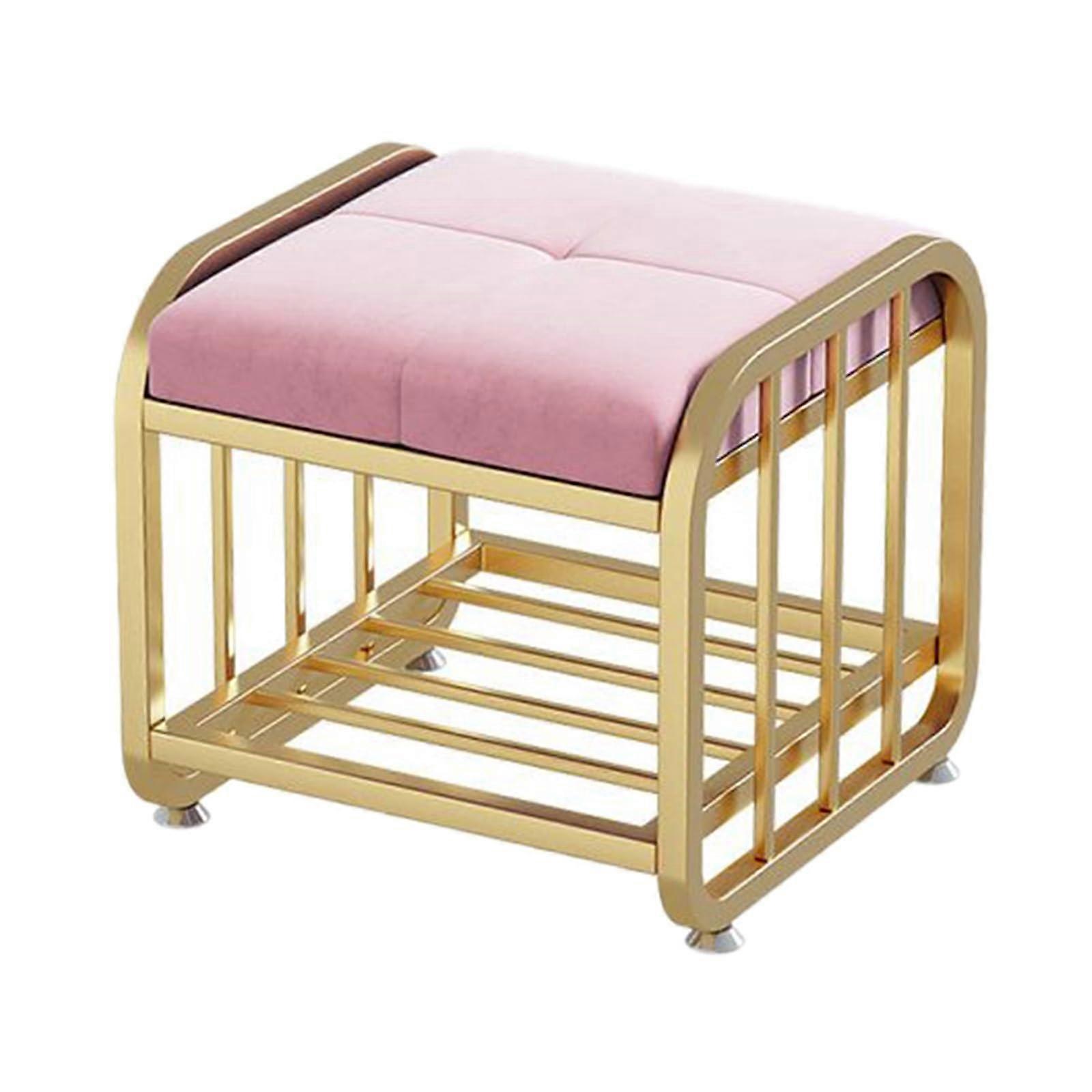 Elegant European Long Bench For Entryway, Pink, 30 cm Height, OnePiece Construction, Shoe Rack And Stool, Entryway Bench