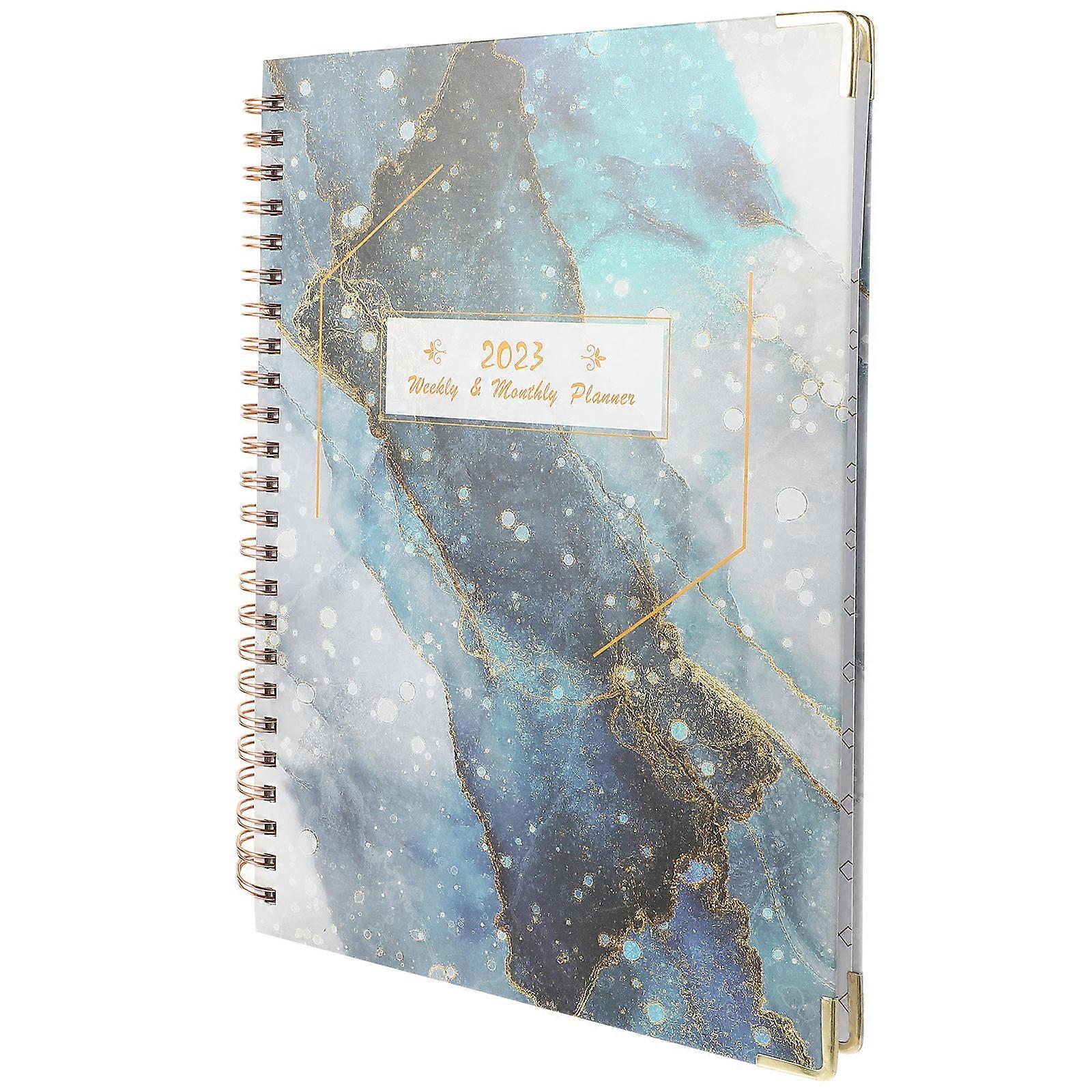 Portable Schedule Planner Notebook for Students Use English Coil Notepad 4Pcs