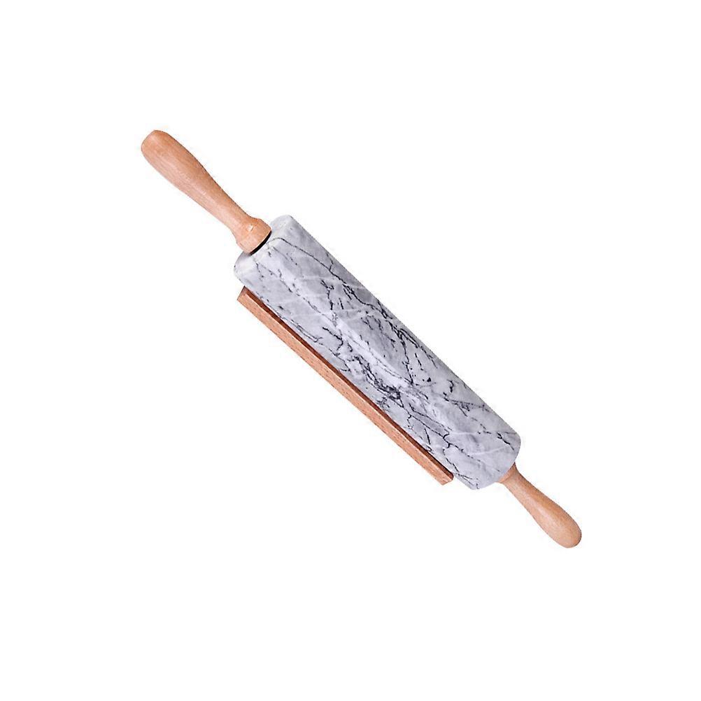 Wooden Handle Rolling Pin Cylindrical Design For Kitchen Tool Bread Making 45X6X6CM 1Set