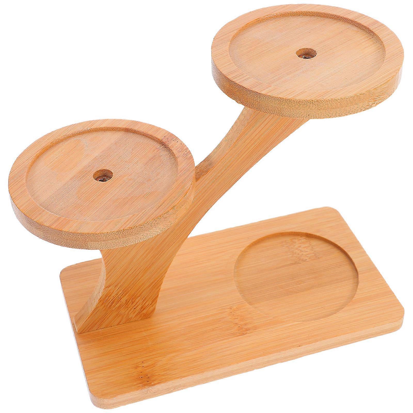 Desktop Plant Stand Bamboo Multi-Layer Flower Stand for Garden Use 2Pcs