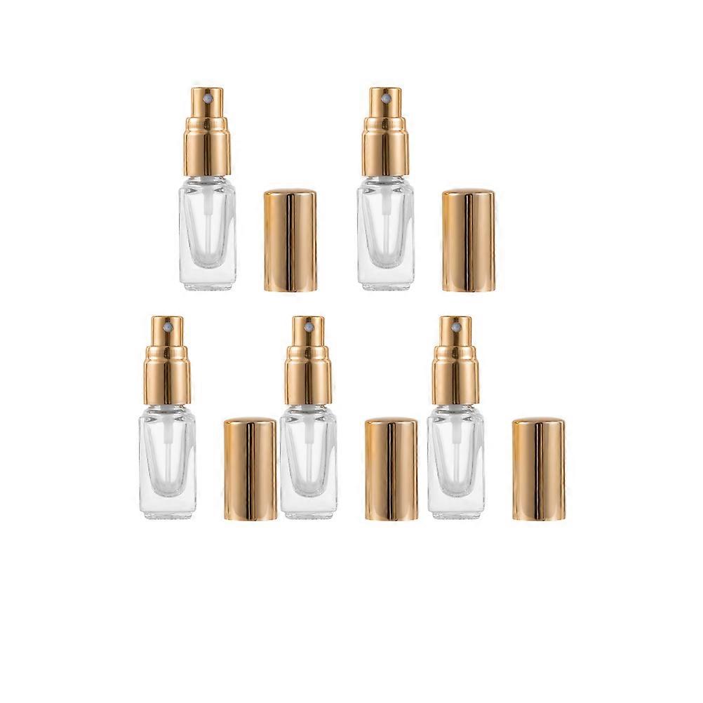 Perfume Bottle Refillable Press Pump Bottle for Essential Oil Spray 5Pcs