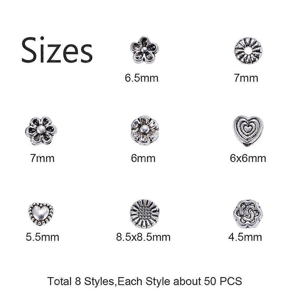 Assorted Color Silver Alloy Beads 800 Pcs Multi-Shape Jewelry Charms For Craft Making Gift Giving
