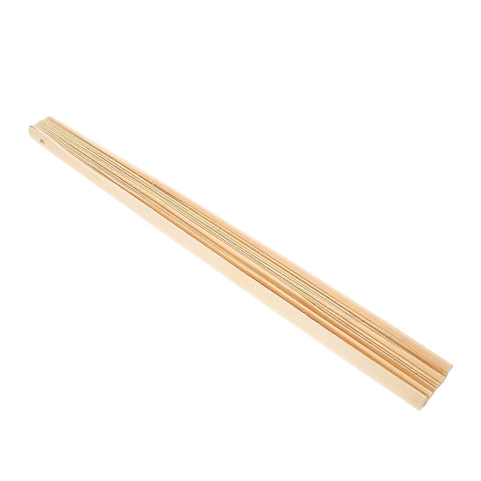 Extra Large Bamboo Fan Frame For Photography Props And Cultural Ambiance Creation 5Pcs DIY Decorative Accessory Beige Color