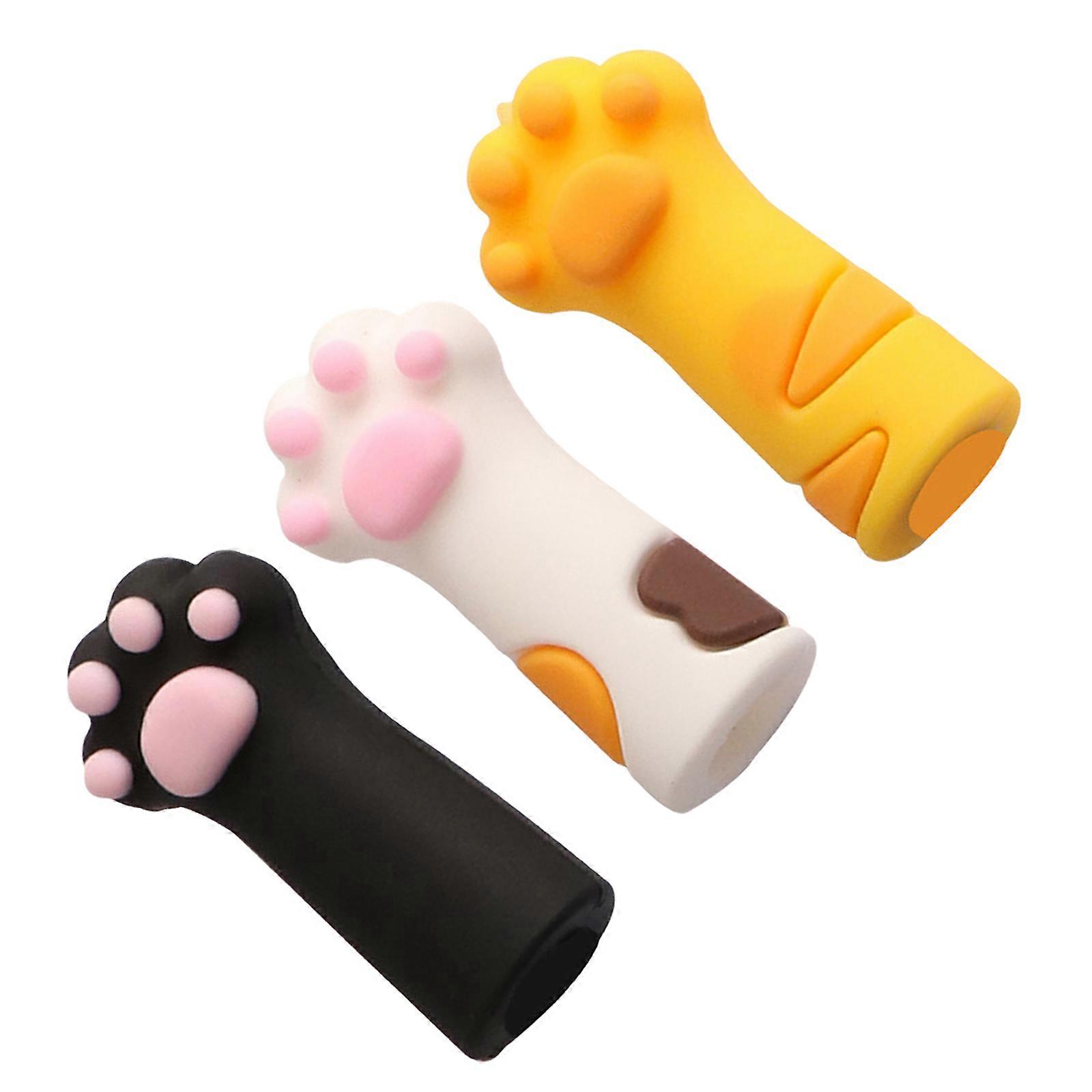 Scissors Cap Cat Paw Silicone Protective Sleeve for Nail Cuticle Tools 6Pcs