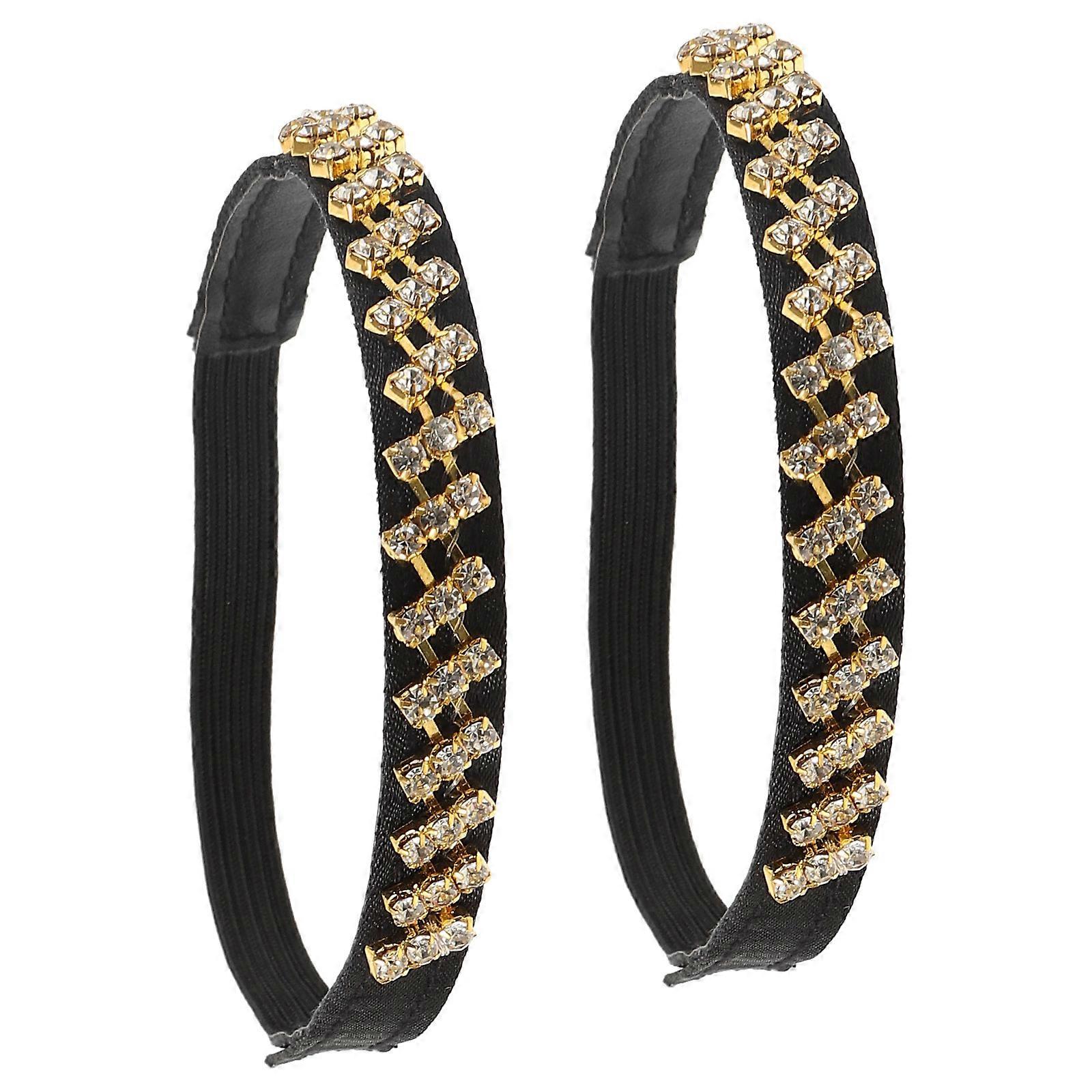 Rhinestone Elastic Heel Shoe Straps Detachable Ankle Straps 3Pairs