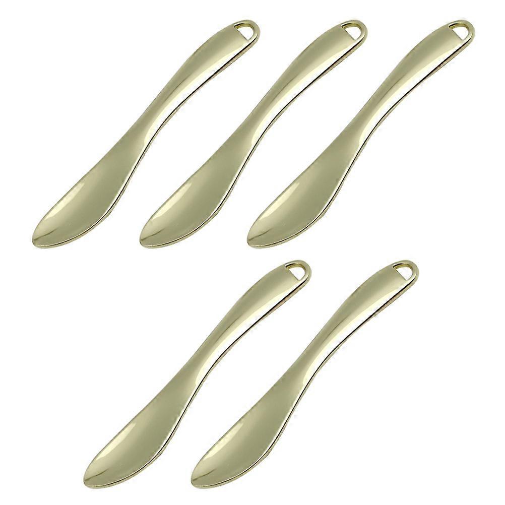 Skincare Cream Applicators Eye Cream Applicator Home Use Golden Zinc Alloy Improves Eye Micro Circulation 5Pcs