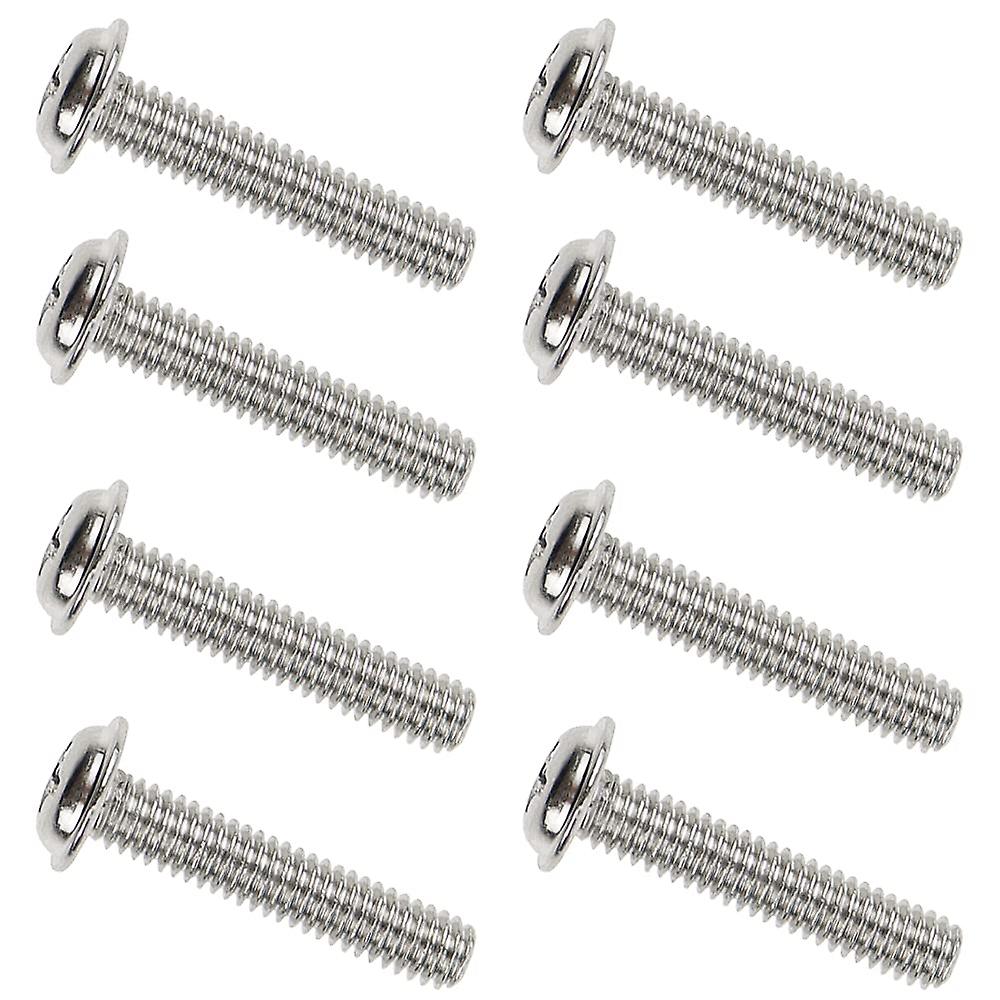 60 Pieces M4 X 30mm Round Cross Head Machine Screws Silver Cross Machine Screw Bolt For Fixing Furni
