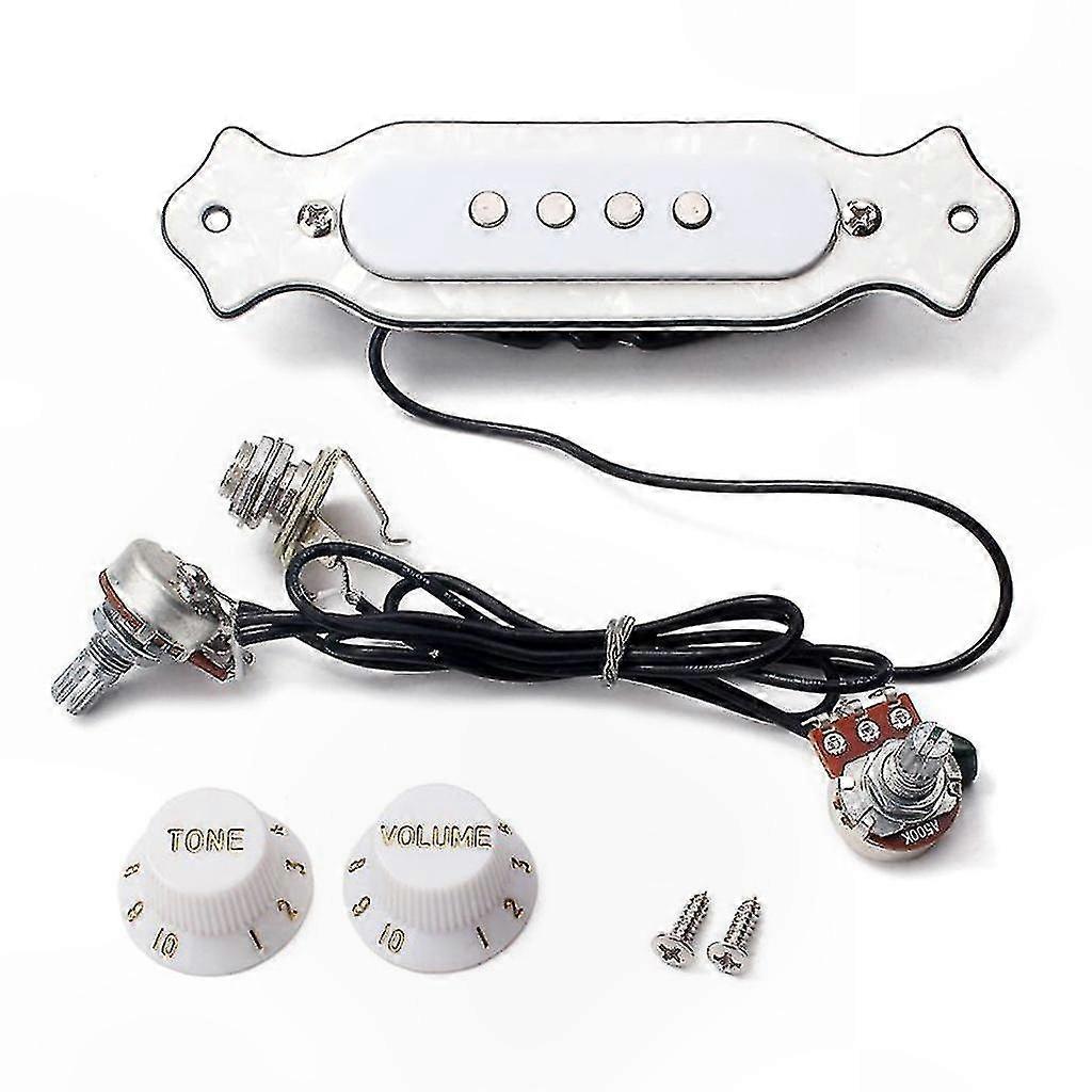 Acoustic Guitar Pickup with 500k Control Line and Sound Hole Design for Cigar Box Instruments