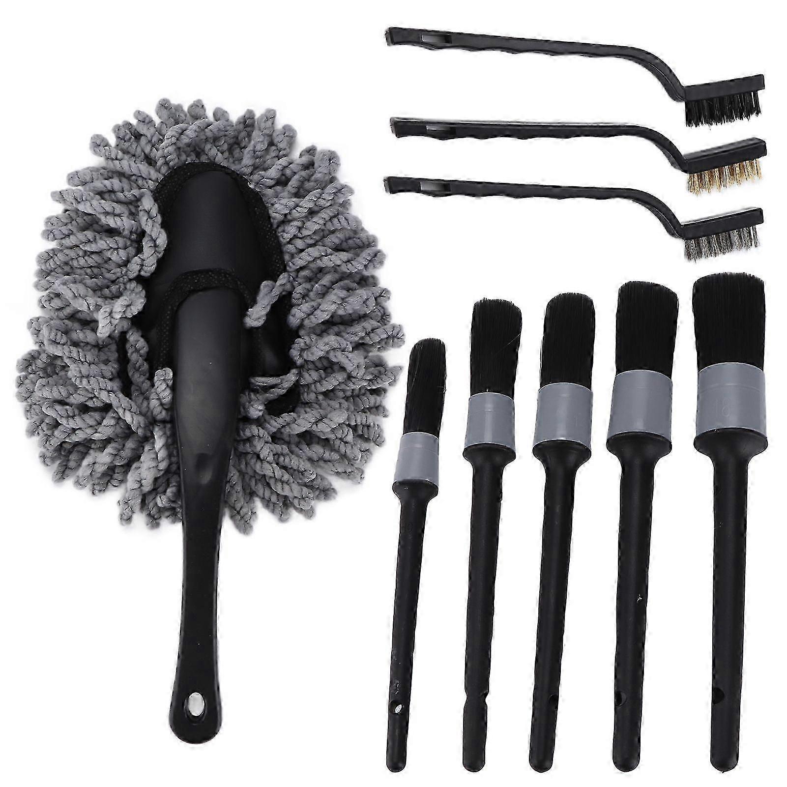 auto detailing tools set with 9pcs dusting brushes