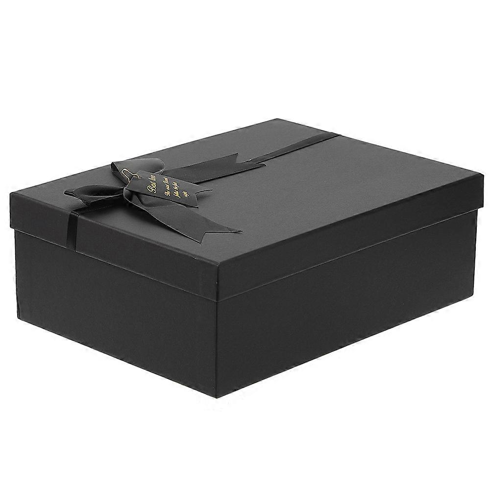 Black Paper Gift Wrap Boxes for Storage 3Pcs Durable Party Packing Cases