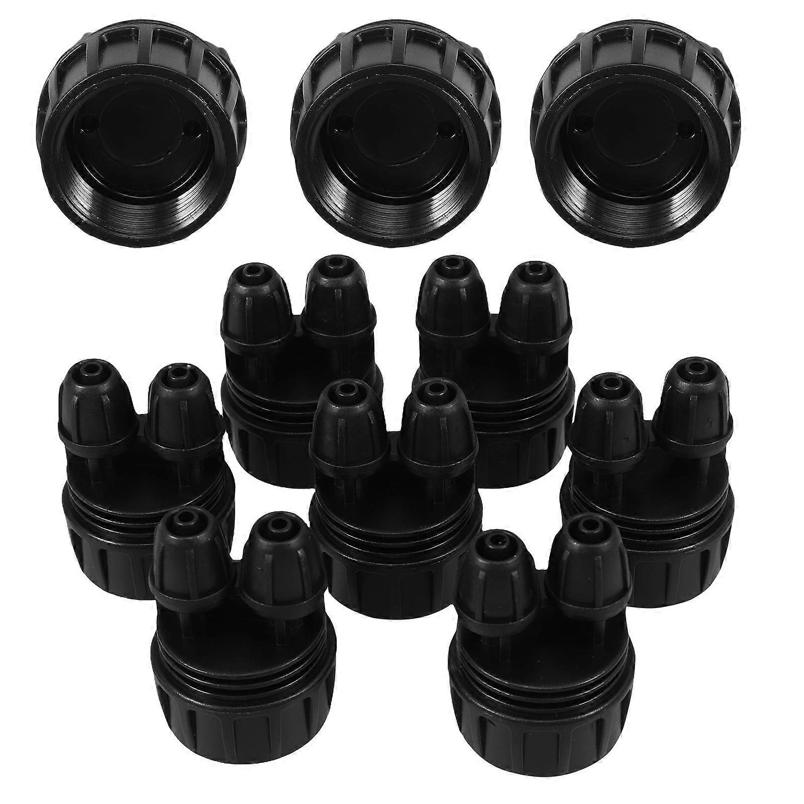Drip Irrigation Tubing Fittings 40Pcs Automatic Irrigation Adapter For Gardeners Water Distribution Locking Nut Technology