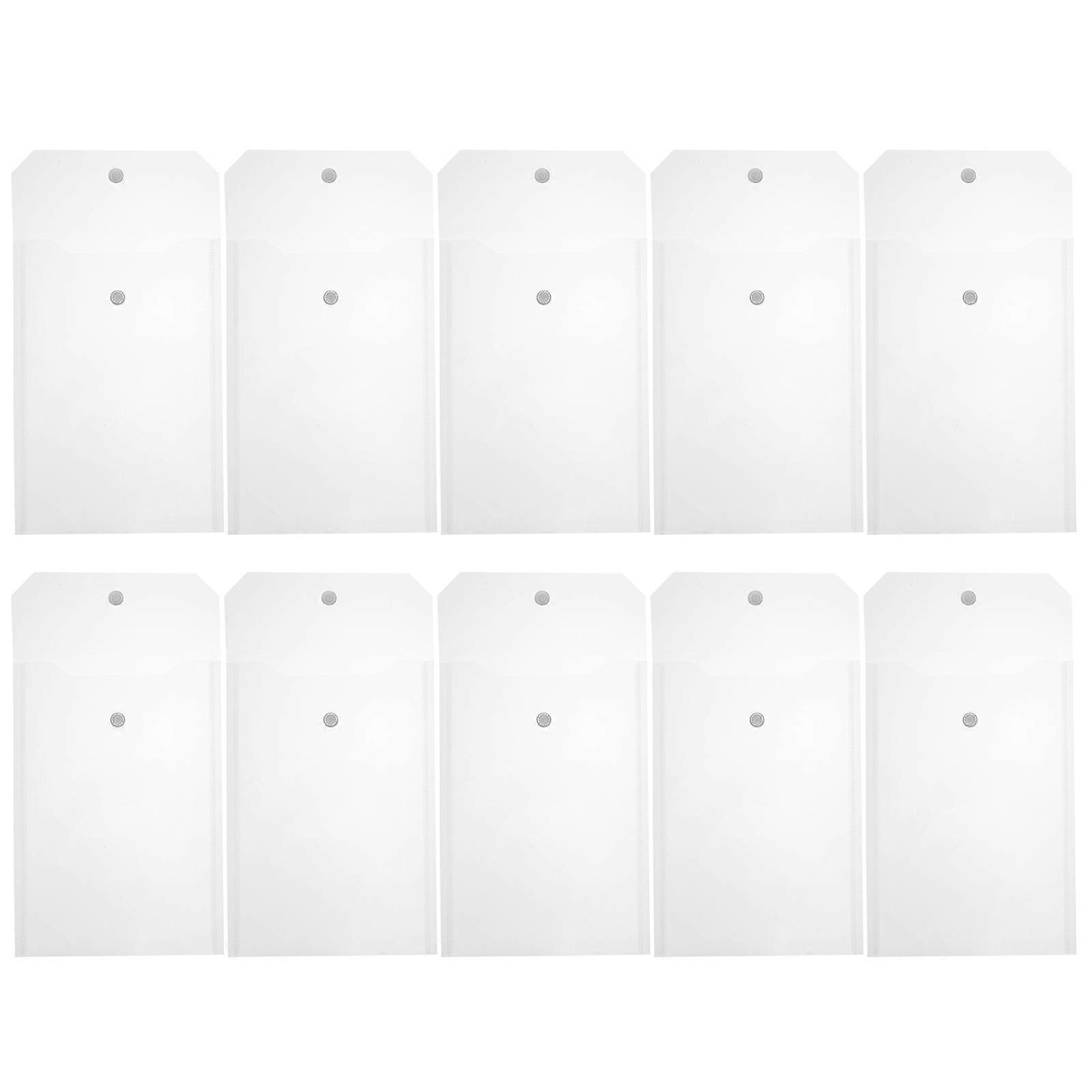 Transparent A5 File Bags Plastic for Storage 30Pcs Document Bags