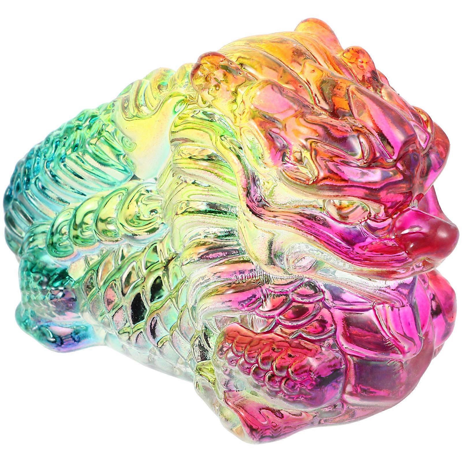 Glass Dragon Home Decor Crafts for Decoration 5Pcs Multi