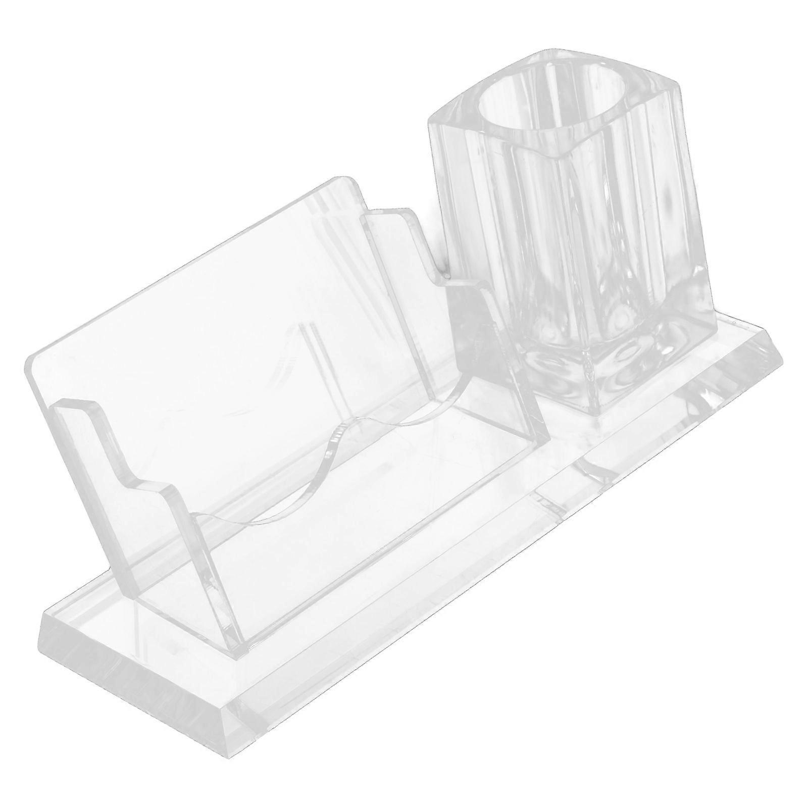 Porta tarjetas de presentación acrílico con 4 prácticos juegos.