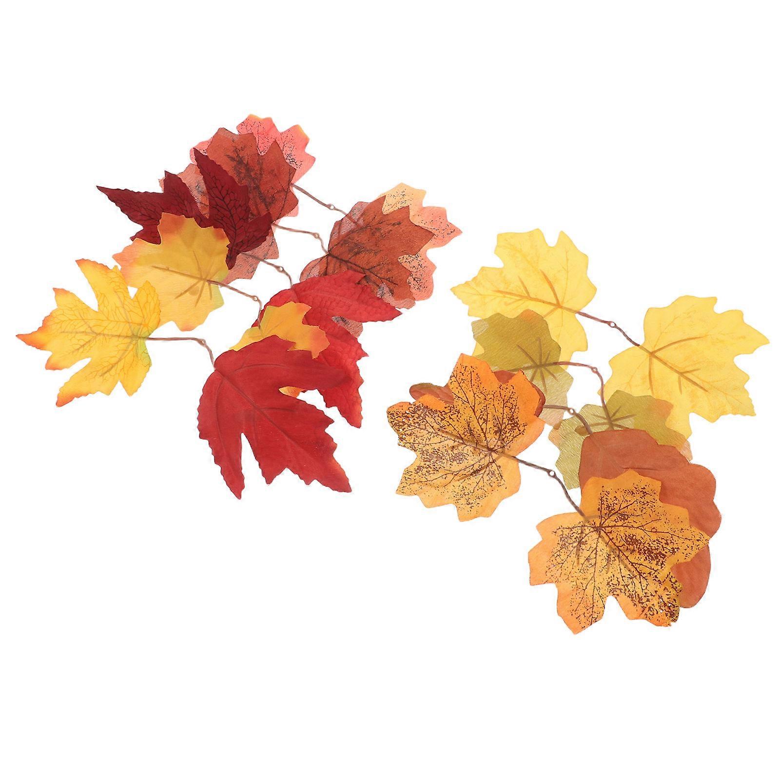 Artificial Maple Leaves 90Pcs Silk Assorted Color Creative Versatility for Fall Decoration