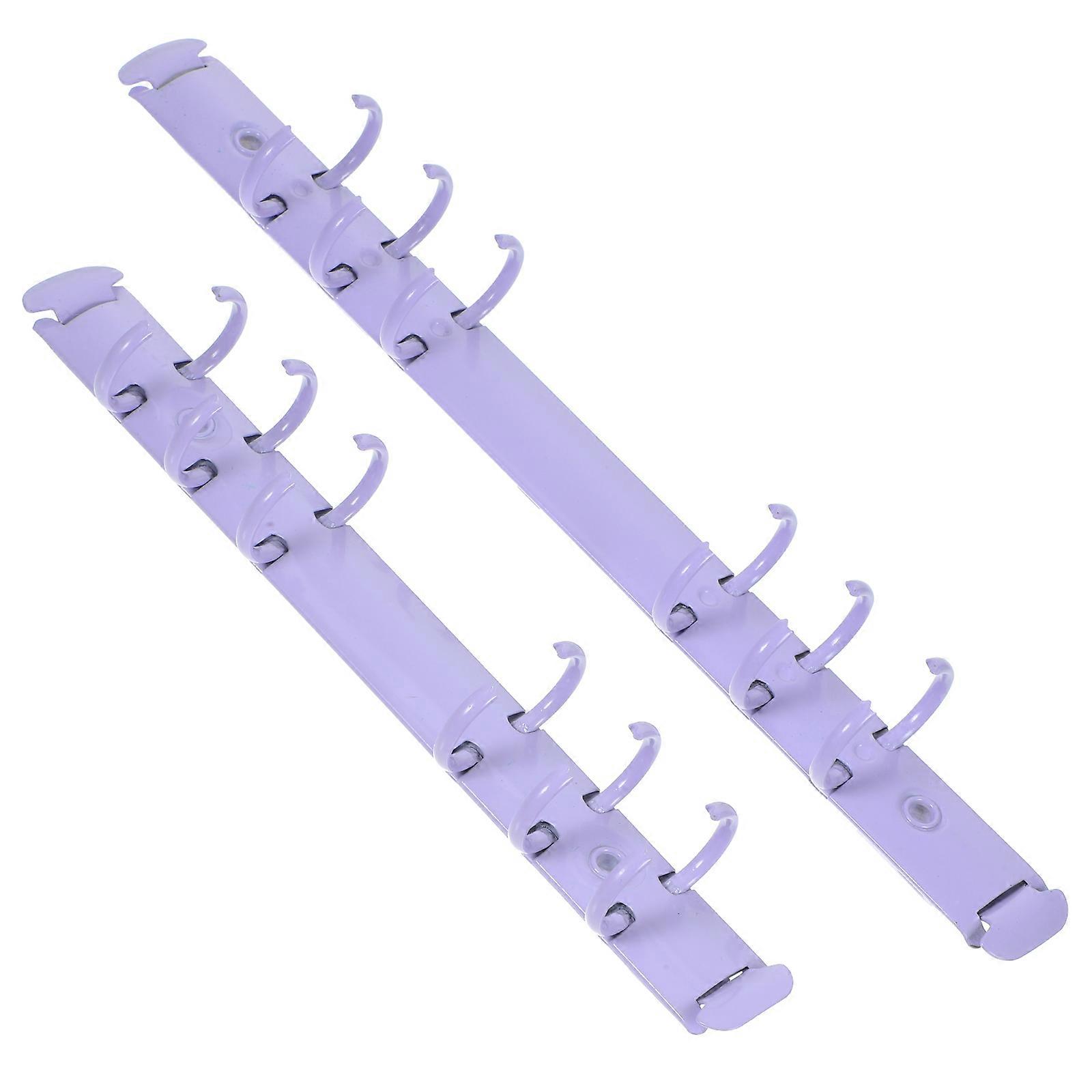 Metal Binder Clips Binder Spine Inserts for Binding 8Pcs Purple