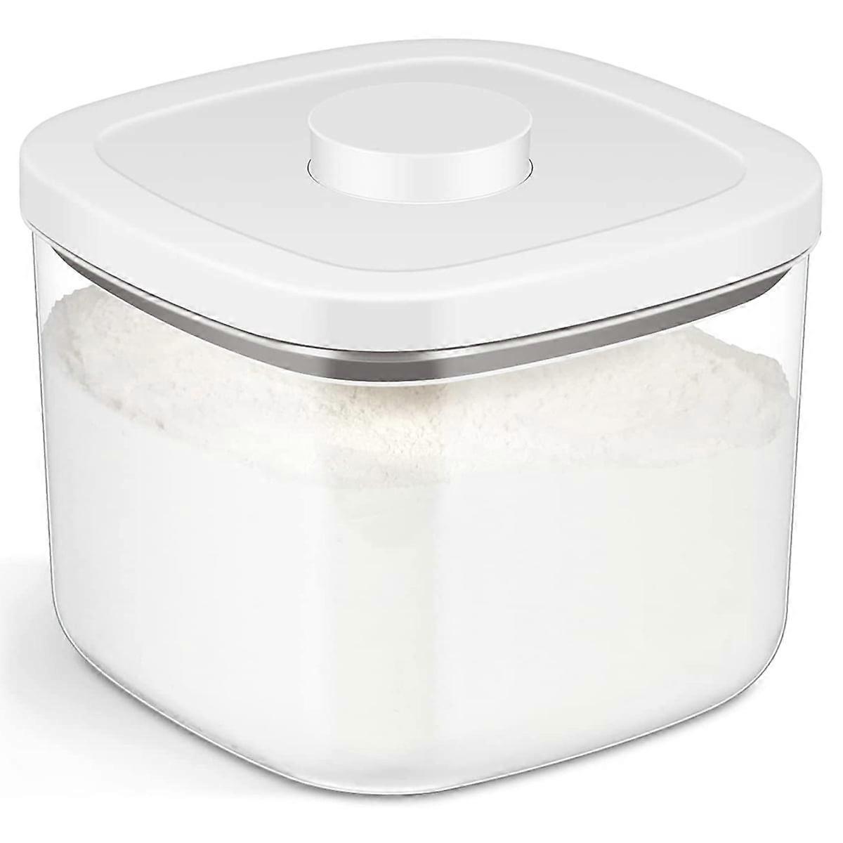 Pcapzz Food Storage Container,Airtight Rice Container with Lid Measuring Cup 10 lbs Reusable Food Grade BPA Free Clear Rice Bucket for Kitchen Pantry