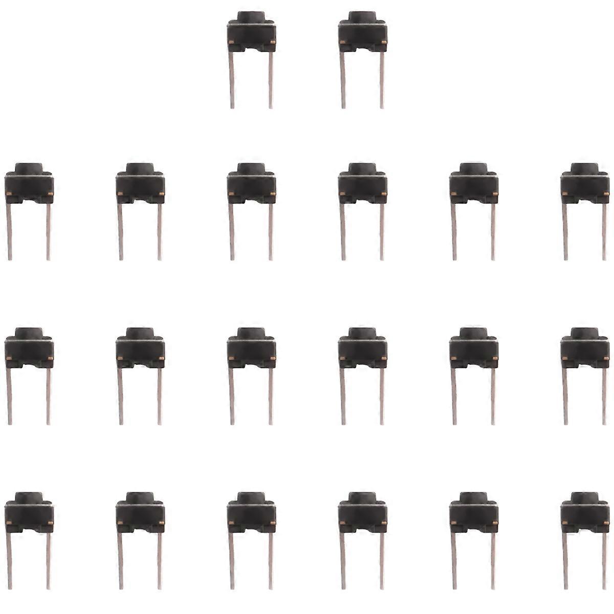 20 Pcs 6x6x5mm Momentary Tactile Tact Push Button Switch 2 Pin DIP Through Hole