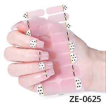 16 Nagellackfolie Nagelsticker 3D Zwiebelpulver Heißprägekleber Nagelsticker ZE-0625 Bare Chip + Nagelfeile