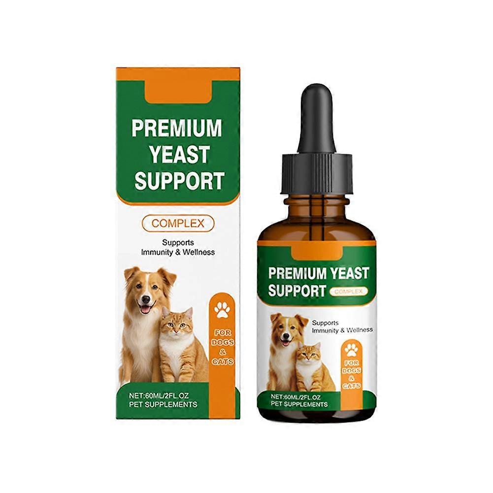 Pet Skin Relief Drops For Dogs Cats 60ml Itch Soothing Immune Support With Coptis Marshmallow Root Extract