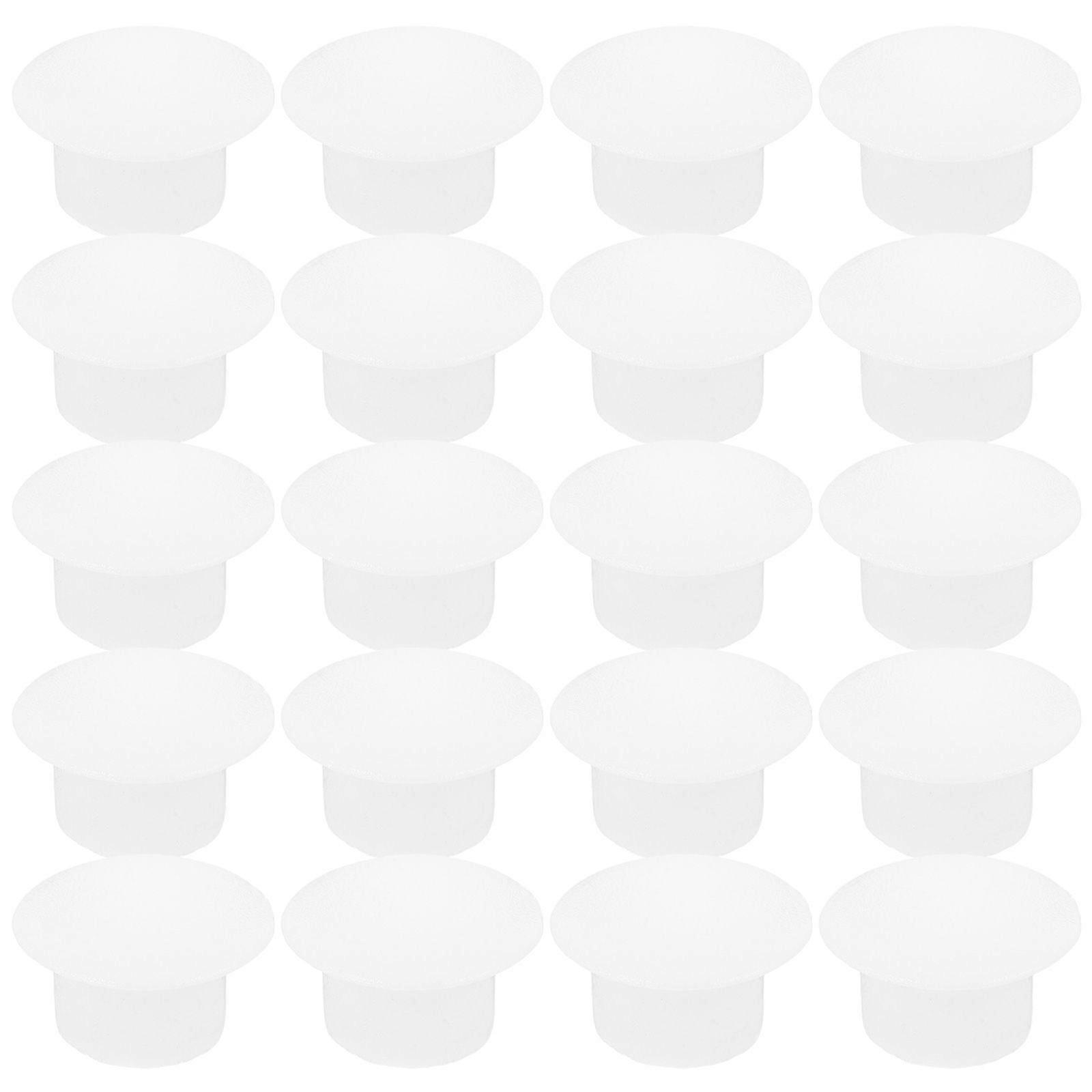 100 stk plasthullplugger for møbler skruehullsdeksler hvite runde plasthetter maskinvareplugger gummihullplugger hylleplugger for skaphyller