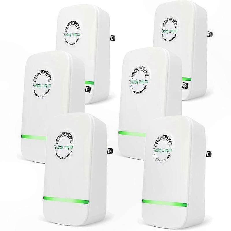 EU Plug Smart Energy Saver Device, 6 Pack Power Efficiency Solution for Home & Office Use
