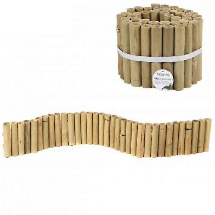 Garden Border Grass Edging Bamboo Roll  3x100x15 cm