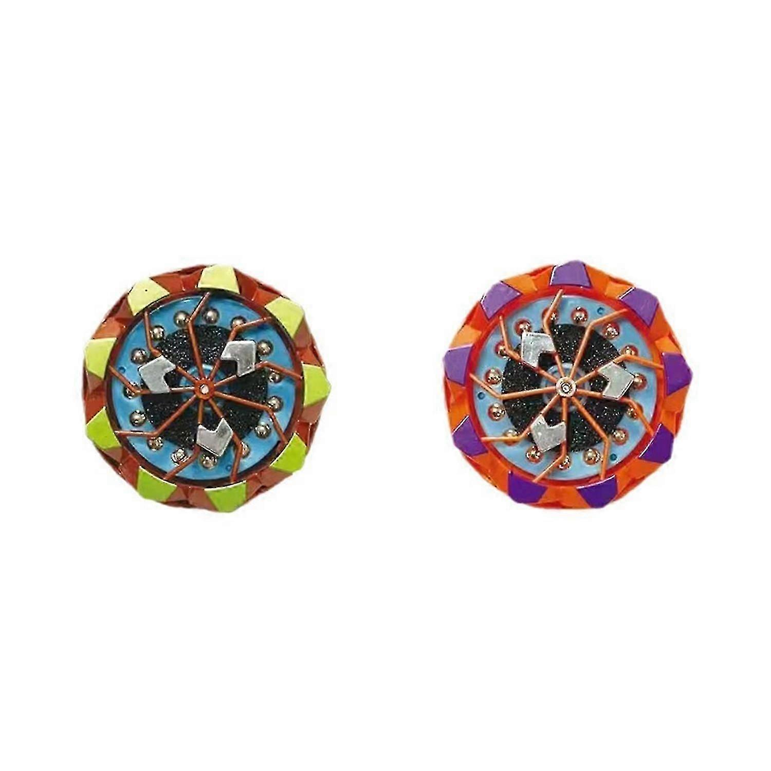 1/2/6Pcs Spark Spinning Top Stress Relief Portable Luminous Gyro Collision Sparks Lightup Gyroscope