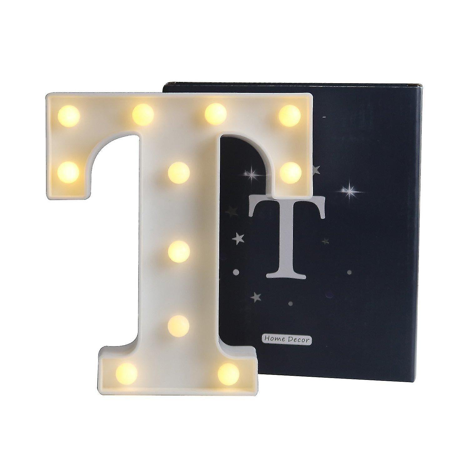 Candles Battery Operated Letters Led Light Sign Alphabet A-z Plastic Marquee Lamp Lighting Up Words For