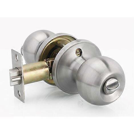 Door handle, with deadbolt lock, with key, copper core, with interior lock, round 2.5-4.5