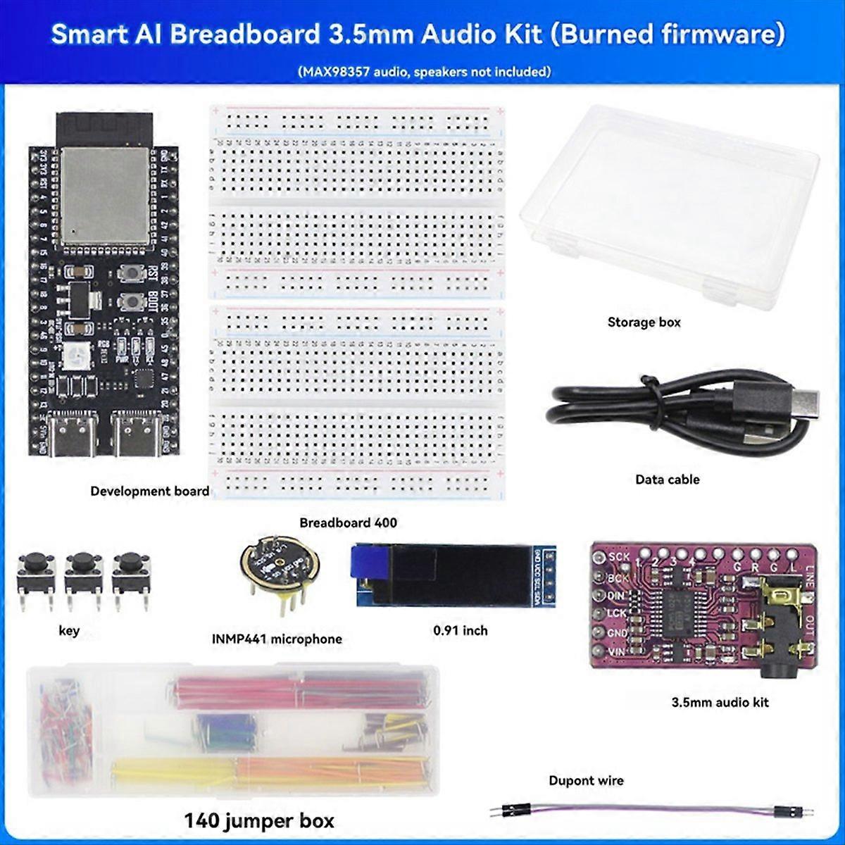 AI Voice Chat -robotti ESP32-S3 kehityslevyn leipälauta