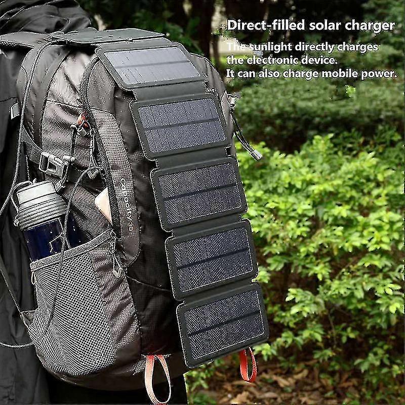 10w Portable Solar Panels Folding Solar Cells Charger 5v 2.1a Usb Output Devices