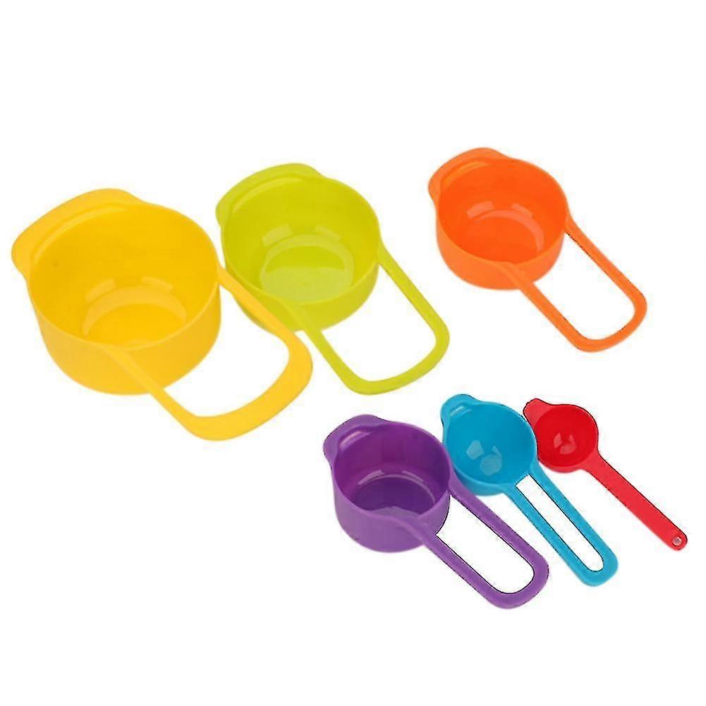 6pcs Professional Plastic Measuring Spoons Versatile Stackable Baking Spoon