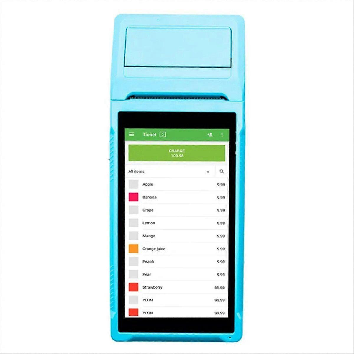 For Android PDA Printer Mobile Receipt Bill Smart Thermal Printer 5.5In HD Touch Screen Support 1D/