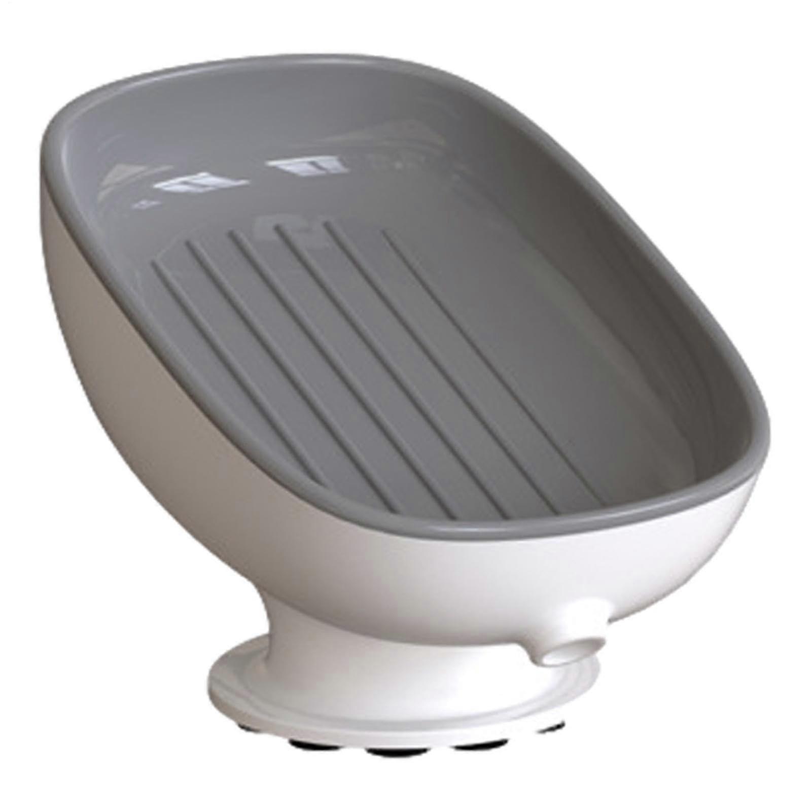 Soap Holder Drainage, Waterfall DoubleLayer Soap Dish With Suction Cups, Portable Shower Bathroom, Size 8.8 X 9 X 13 Cm