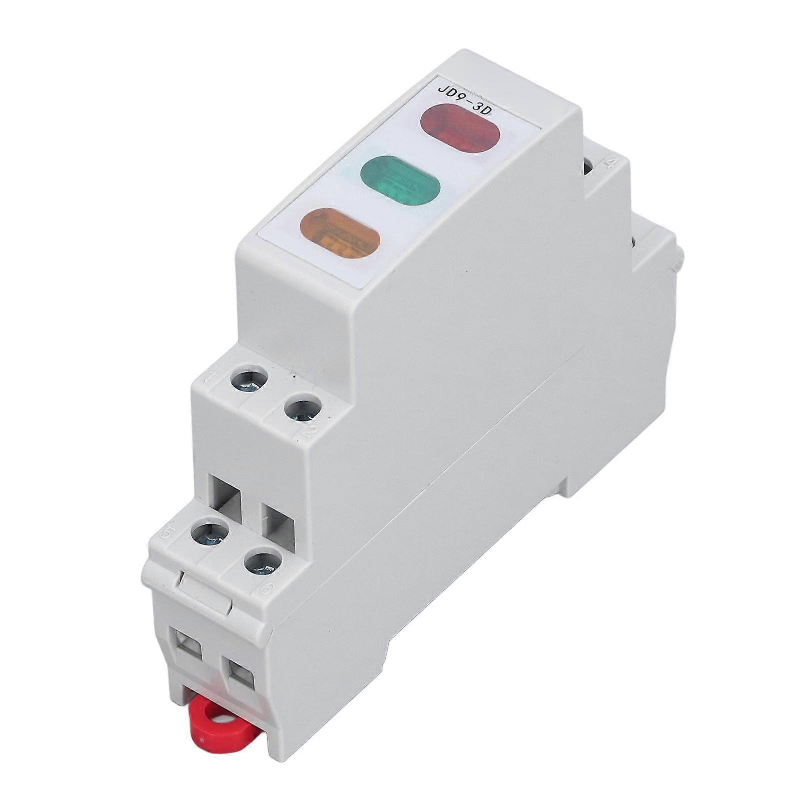 DIN Rail Indicator Light Red Yellow Green LED Indicator Lamp for Magnetic Starter Contactor AC DC 230V