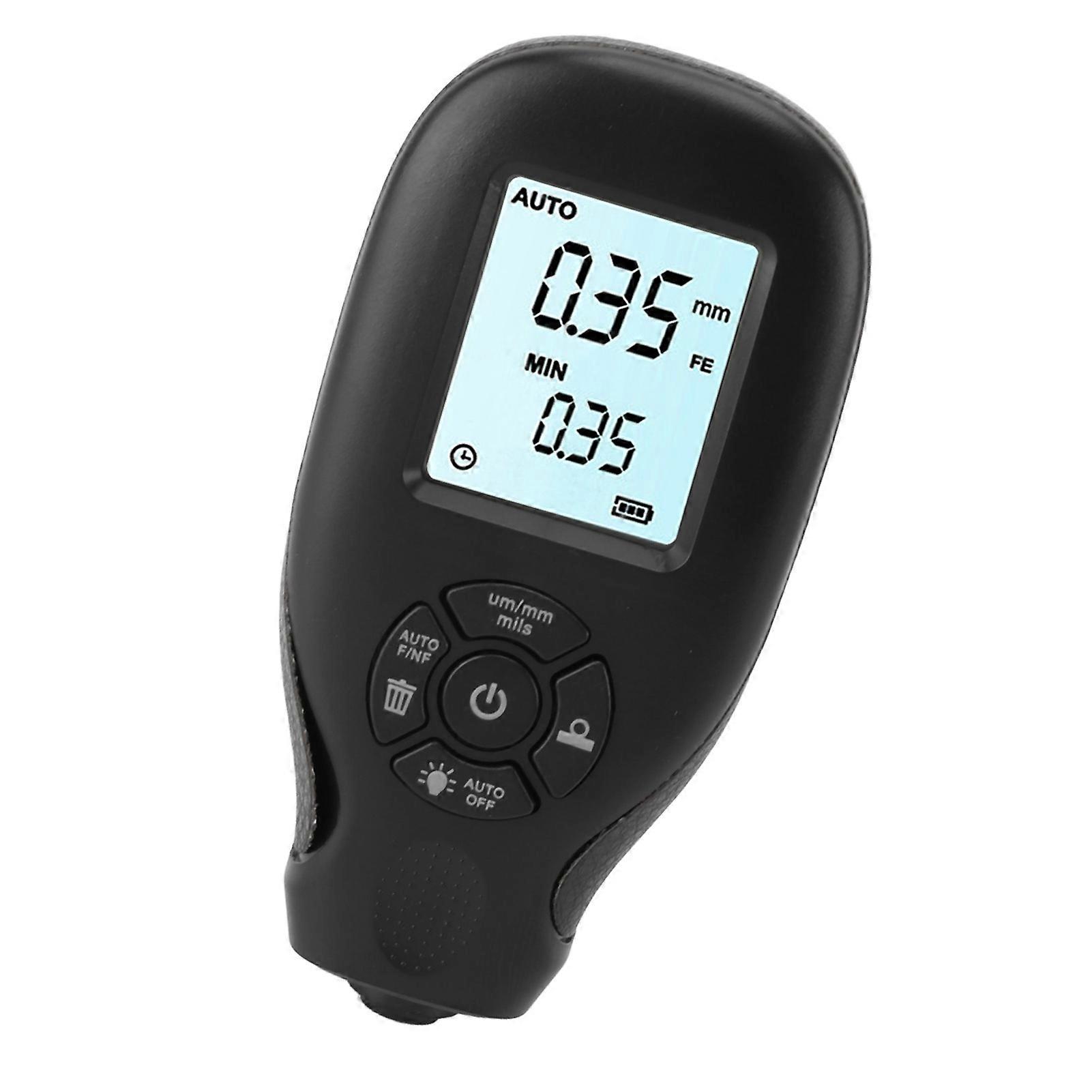 Digital Coating Paint Thickness Gauge High Accuracy Coating Thickness Tester with Backlit Digital Display for Used Car Buyers Black 