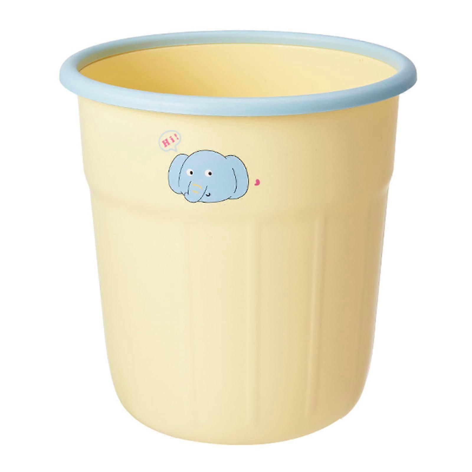 White Round Waste Bin  Capacity For Home Office Kitchen Bathroom Space Saving Design