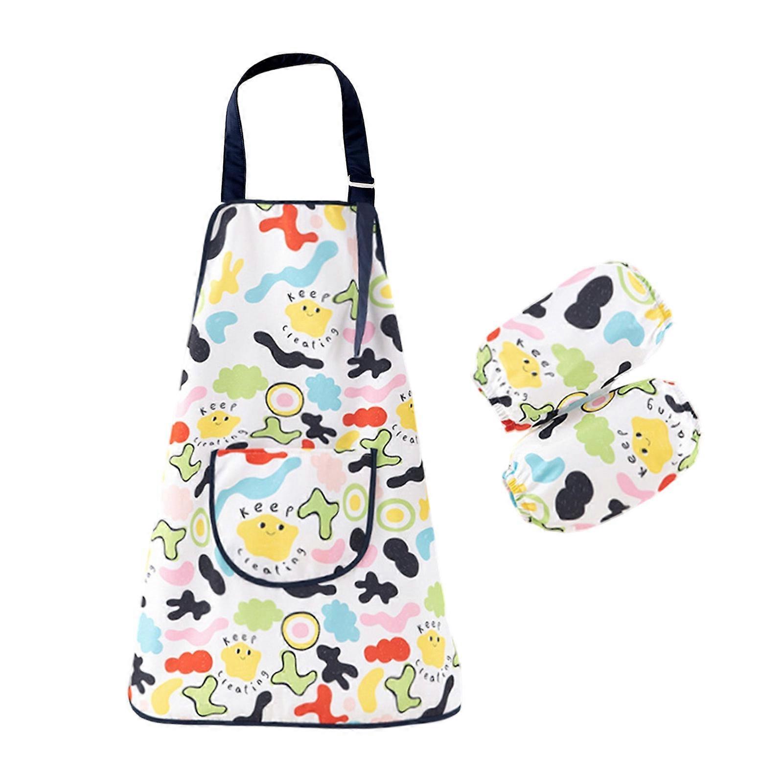 Spill Proof Toddler Art Smock Painting Apron Machine Washable Design Colorful Patterns Preschool Painting Essential Multicolor