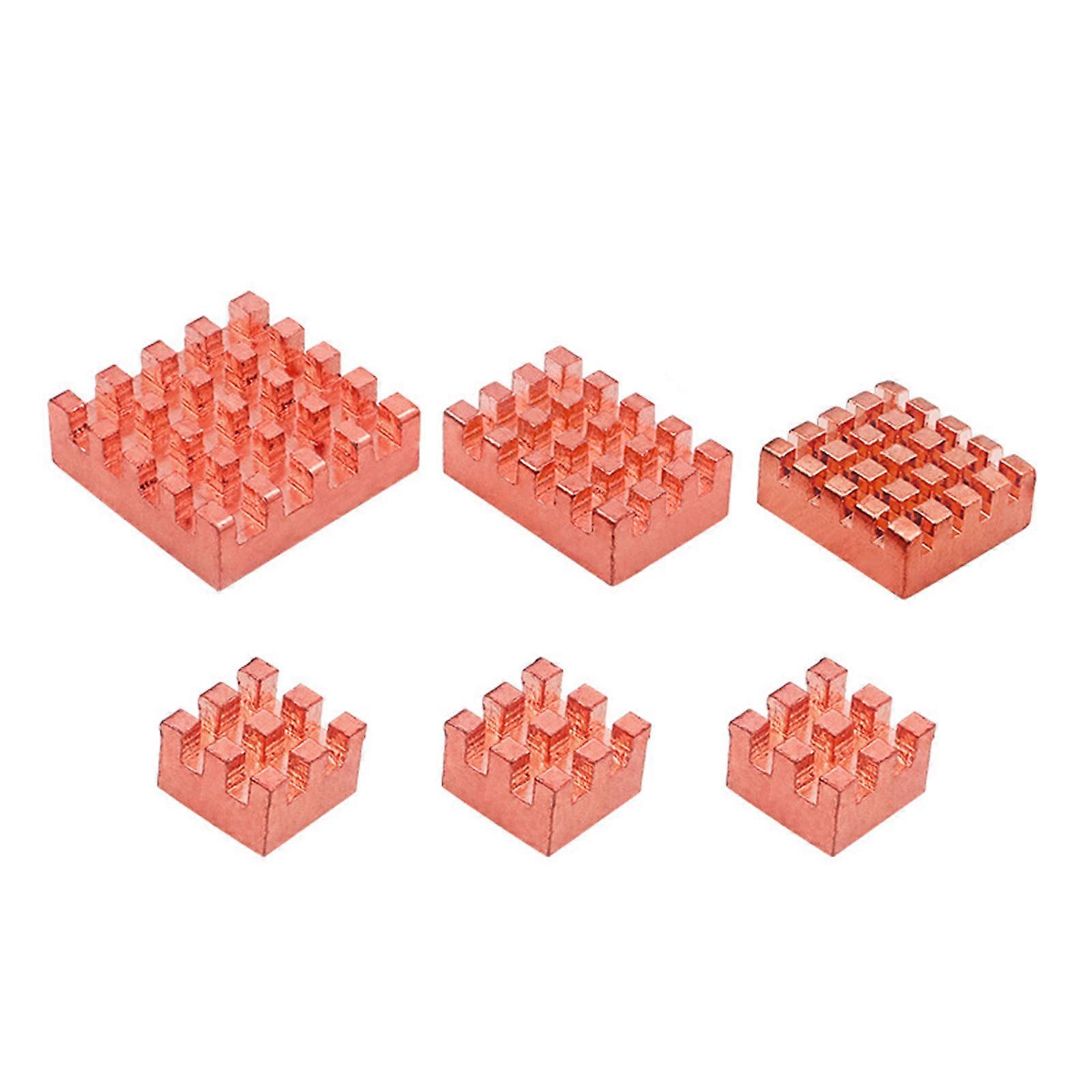 6PCS Copper Heatsinks to Boost Performances and Long Services of Electronic Devices For BPI F3 Board Multicolor