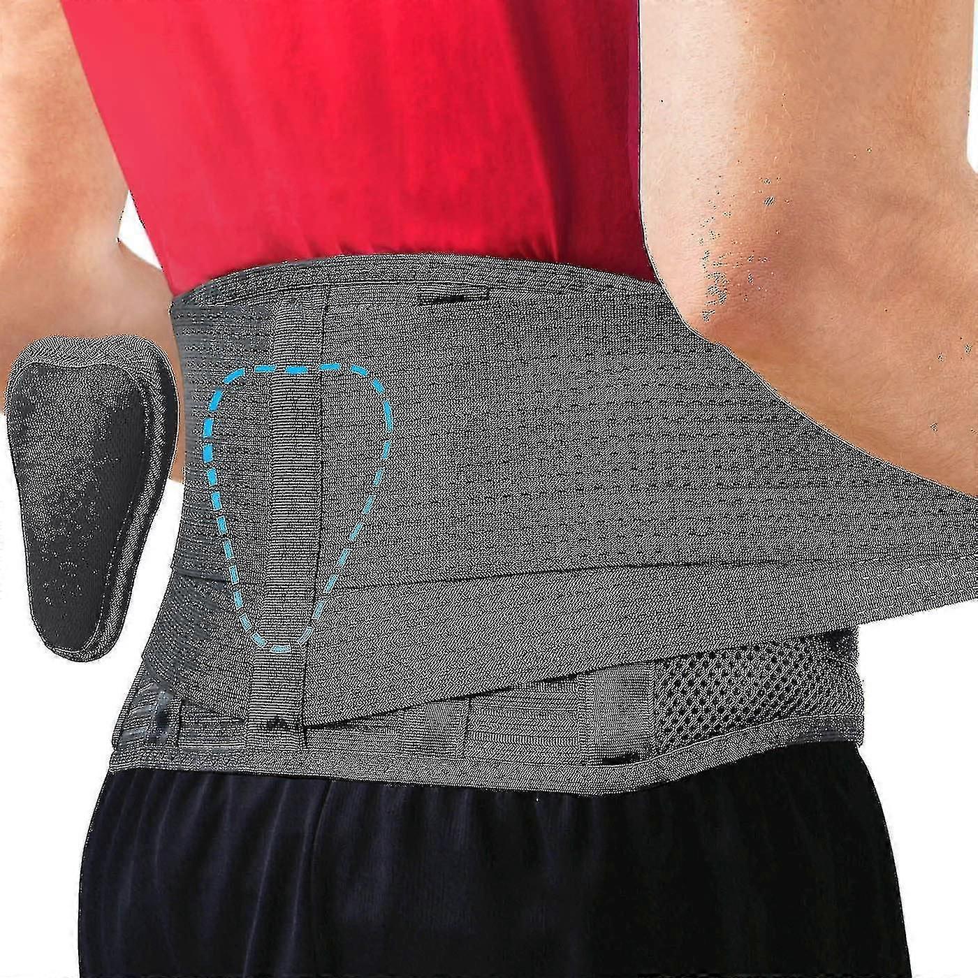 Back Belt By Sparthos - Relief For Back Pain, Herniated Disc, Sciatica, Scoliosis And More! - Breathable Mesh Design With Lumbar Pad - Adjustable Supp