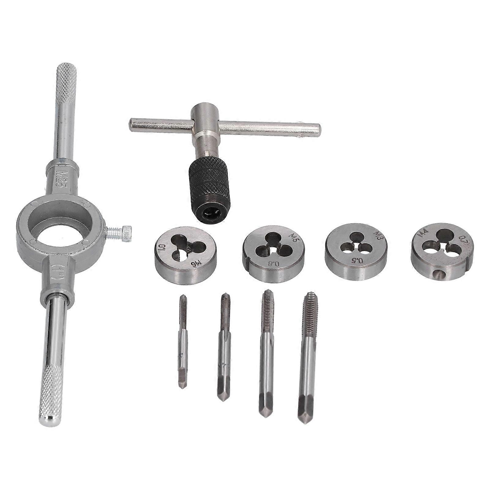 Tap Die Kit Alloy Steel Metric Tapping Wrench Threading Cutting Processing Repair Tools