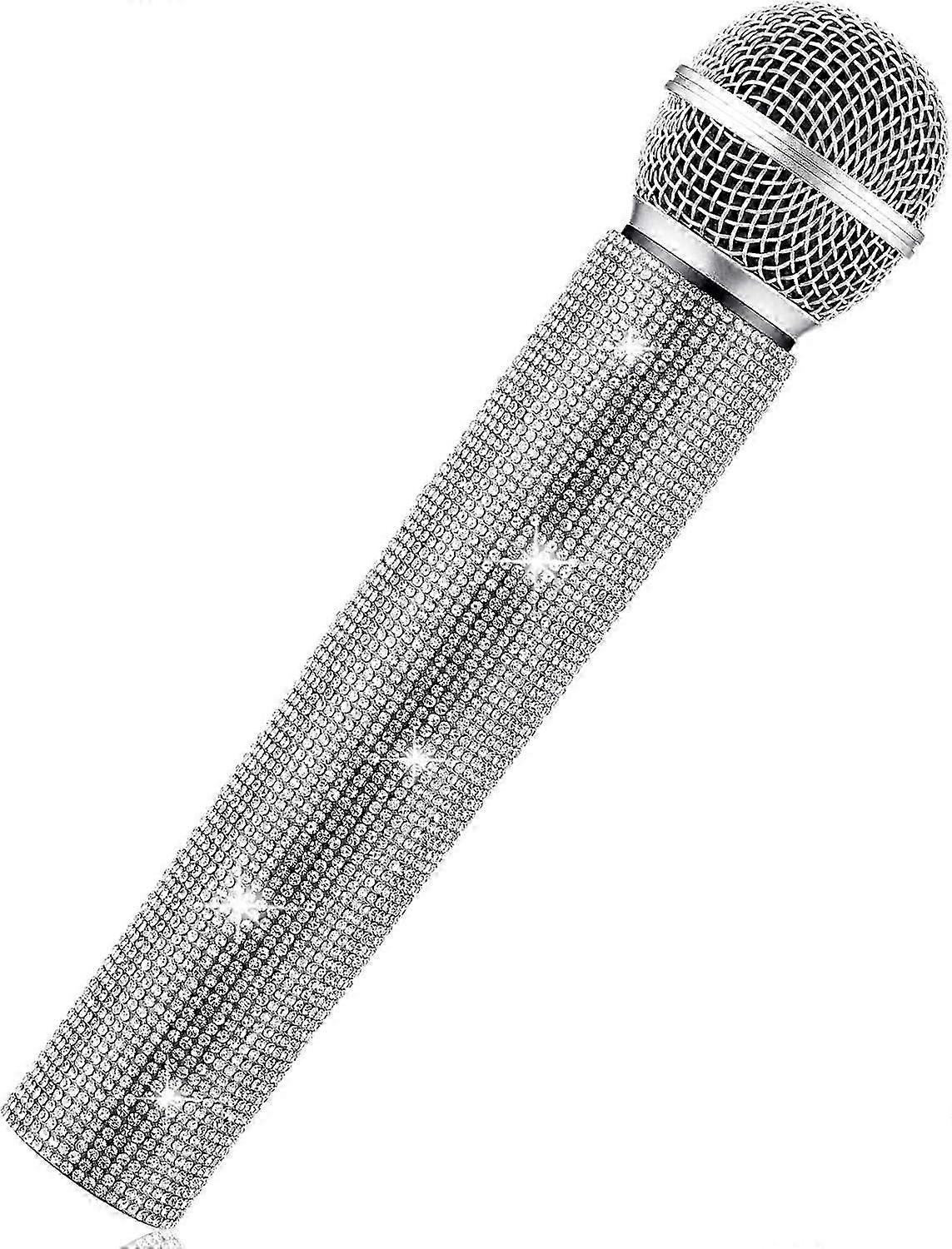 plastic microphone for pretend play and broadcast