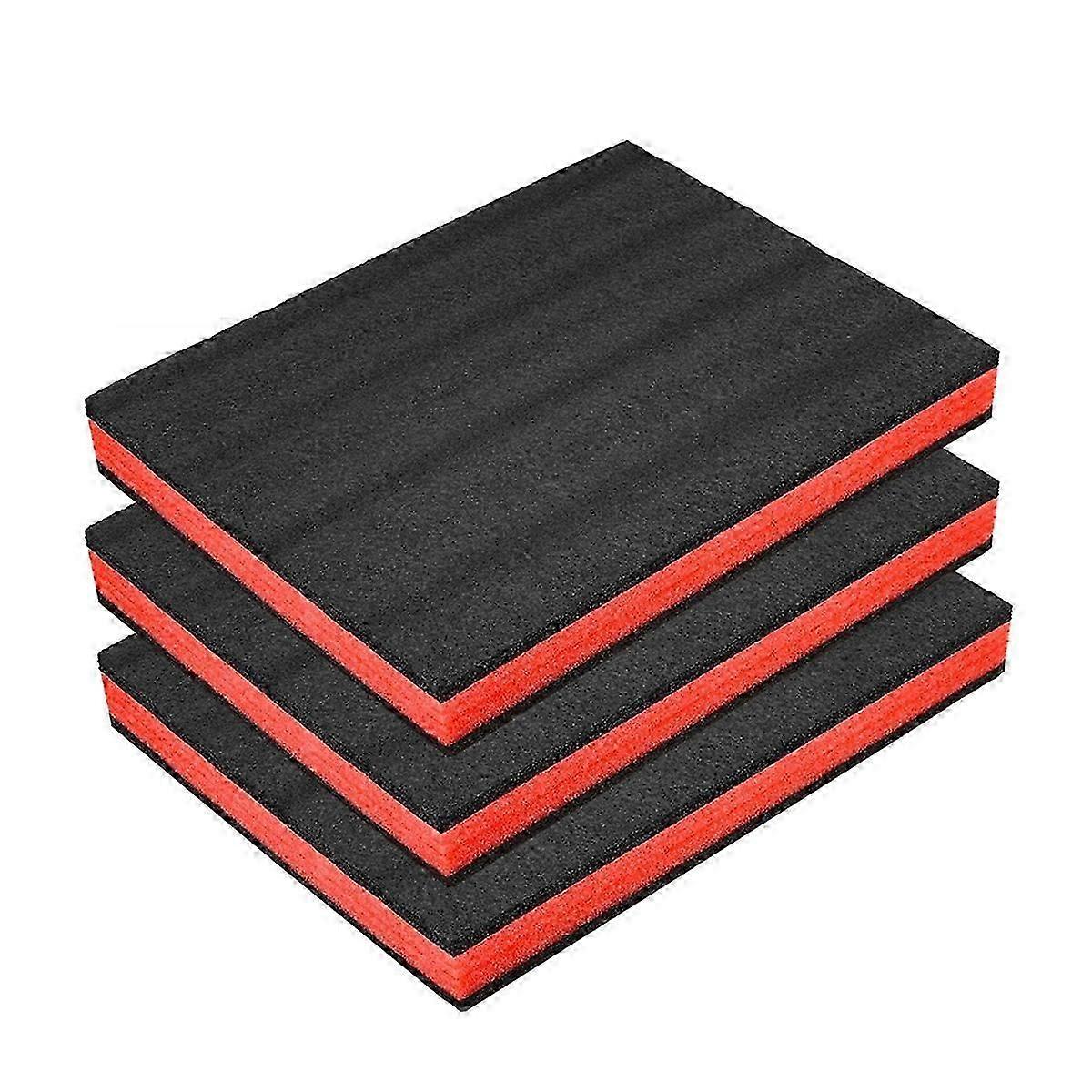 3Pcs Cuttable Polyurethane Foam Sheets,Polyethylene Tool Foam Sheets,Drawer Liner,ToolBox and Stora