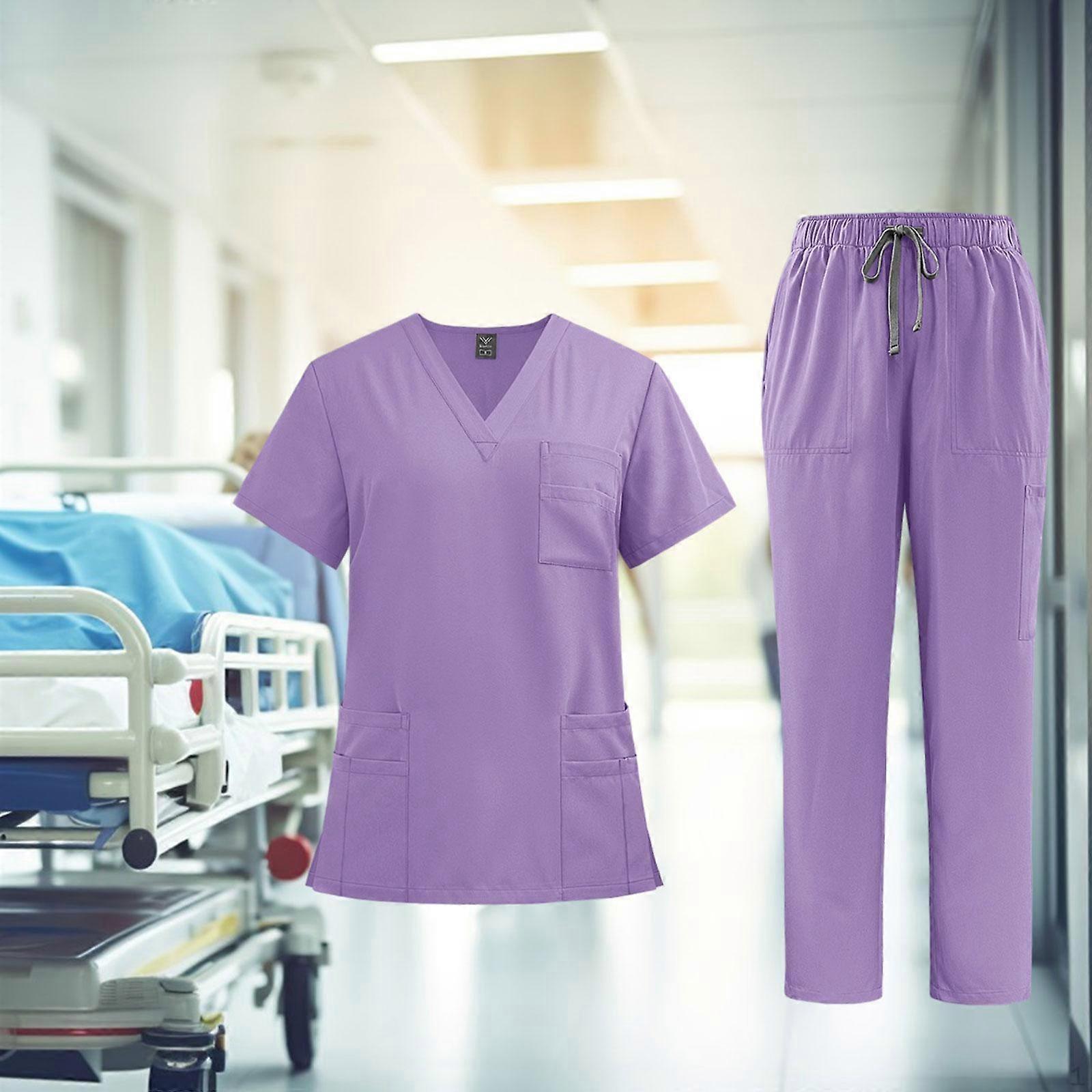 Nursing Uniforms Scrub Set Nurse Top and Pants